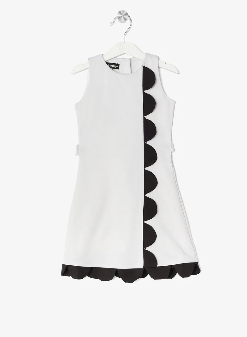 Little Golden Apple A-Line Scalloped Dress